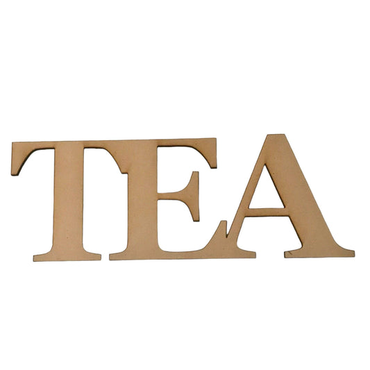 Tea MDF Shape Word Raw Wooden Wall Art - The Renmy Store Homewares & Gifts 