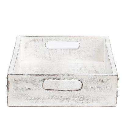 Tray Handcrafted Wooden White Wash - The Renmy Store Homewares & Gifts 