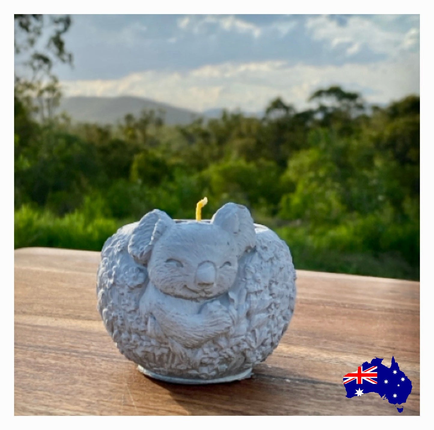 Pure Beeswax Koala Candle Aussie Handmade
