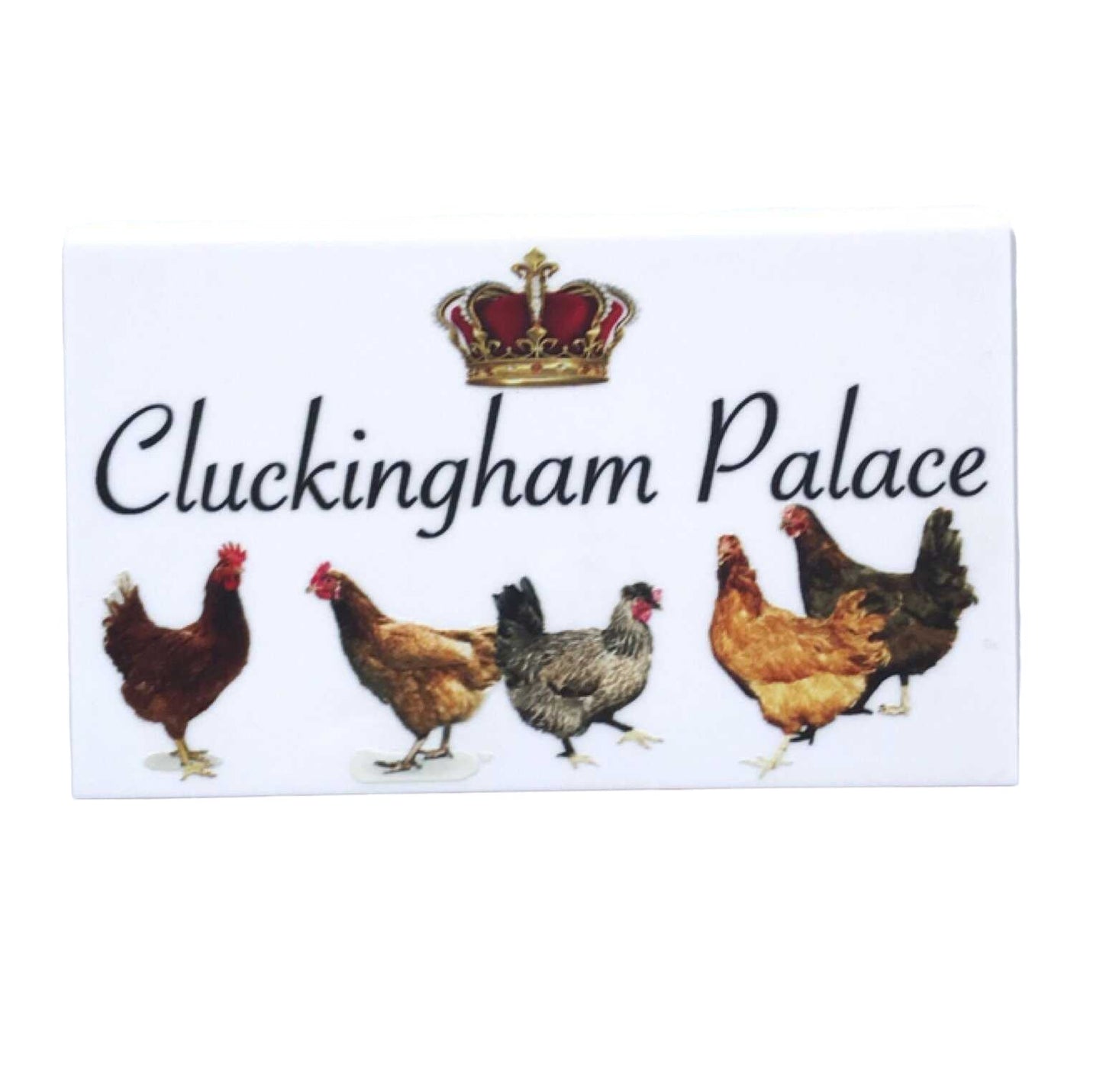 Chicken Bag Socks Earrings Brush Cluckingham Palace Sign Gift Set