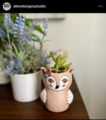 Owl Funky Pen Holder Pot Planter - The Renmy Store Homewares & Gifts 