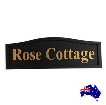 Cottage House Residence Timber Wood Custom Personalised Sign