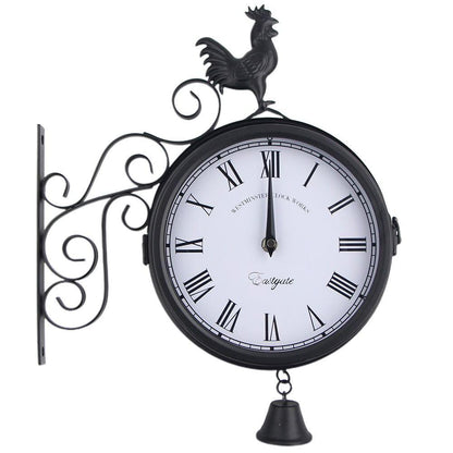 Clock Rooster Country Farmhouse Double Sided - The Renmy Store Homewares & Gifts 