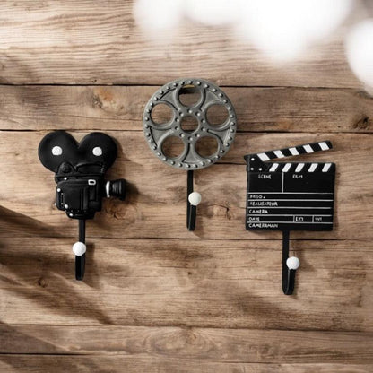 Movie Theatre Rustic Vintage Set of 3 Hooks Hook - The Renmy Store Homewares & Gifts 