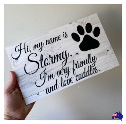 Dog Cat Custom Paw Sign - The Renmy Store Homewares & Gifts 