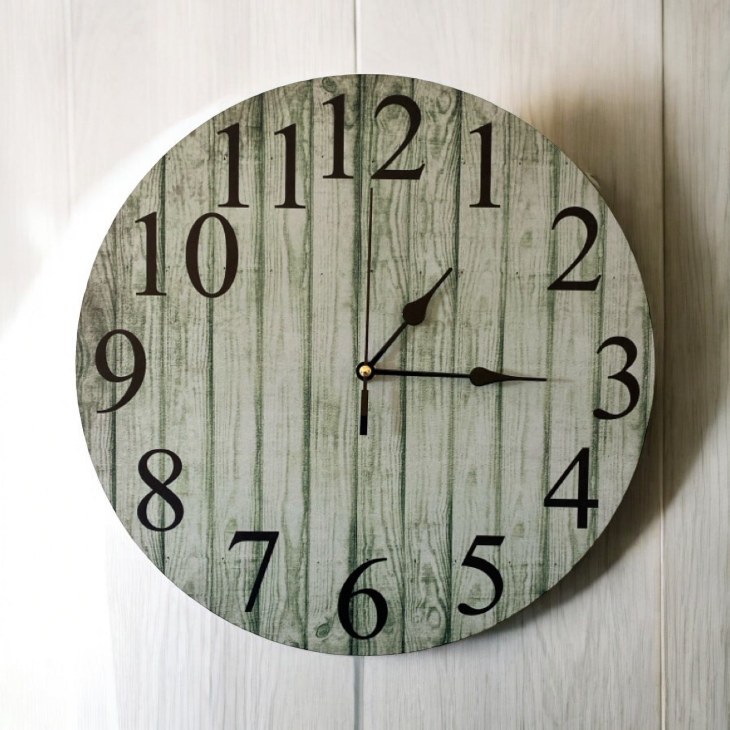 Clock Wall Rustic Sage Mint Green Aussie Made - The Renmy Store Homewares & Gifts 