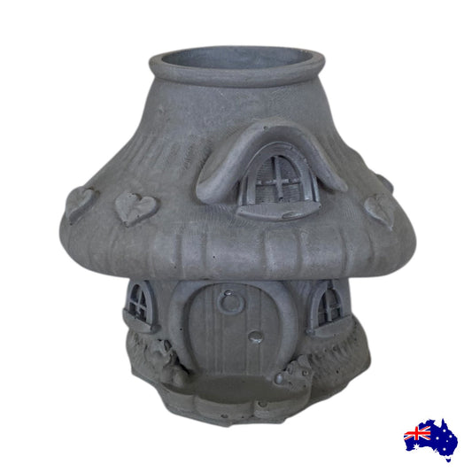 Planter Pot Vase Mushroom House Aussie Handmade Concrete