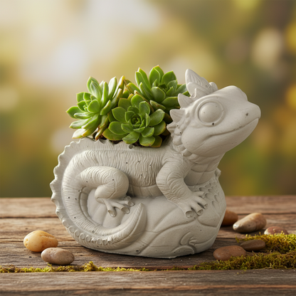 Lizard Planter Pot | Handmade Concrete Succulent Planter | Aussie Made