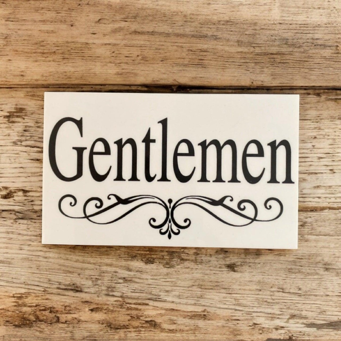 Toilet Door Women Gentlemen Vintage White Sign - The Renmy Store Homewares & Gifts 