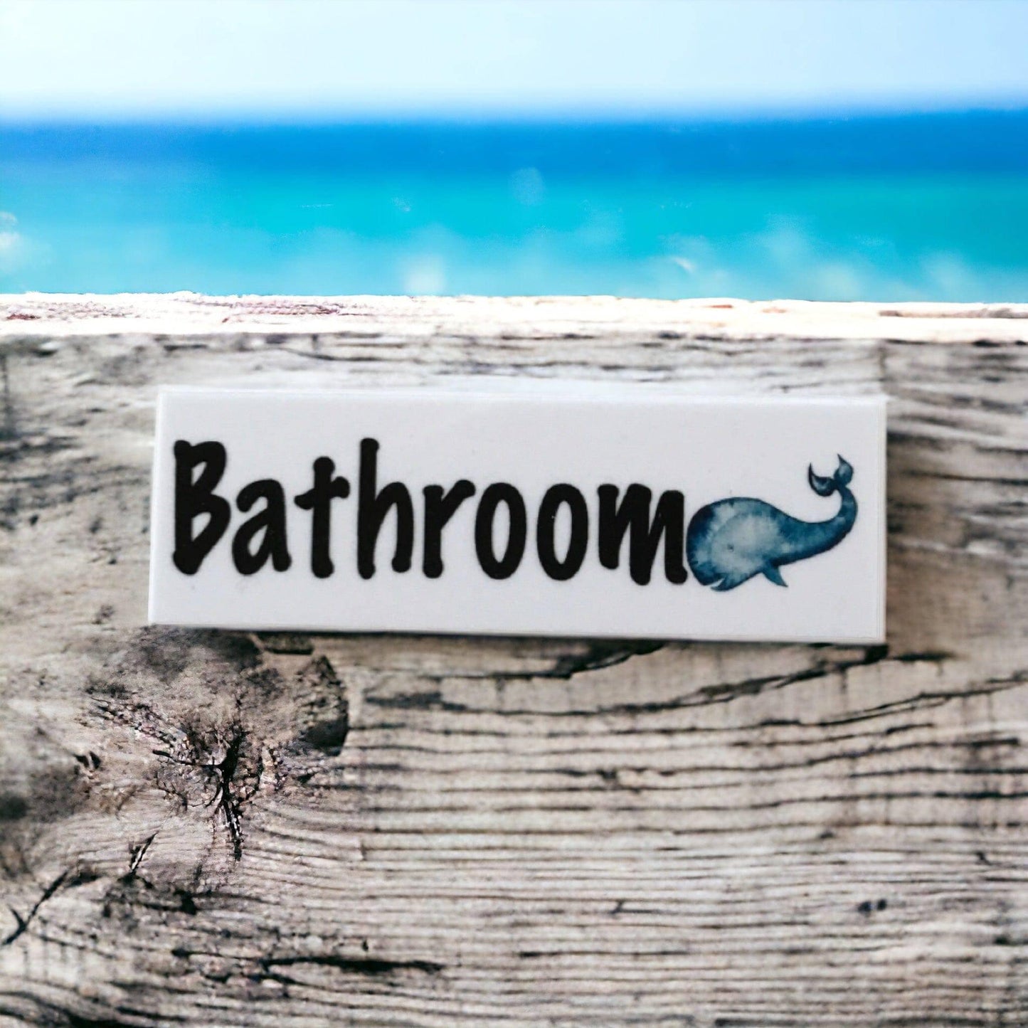 Whale Toilet Laundry Bathroom Door Sign - The Renmy Store Homewares & Gifts 