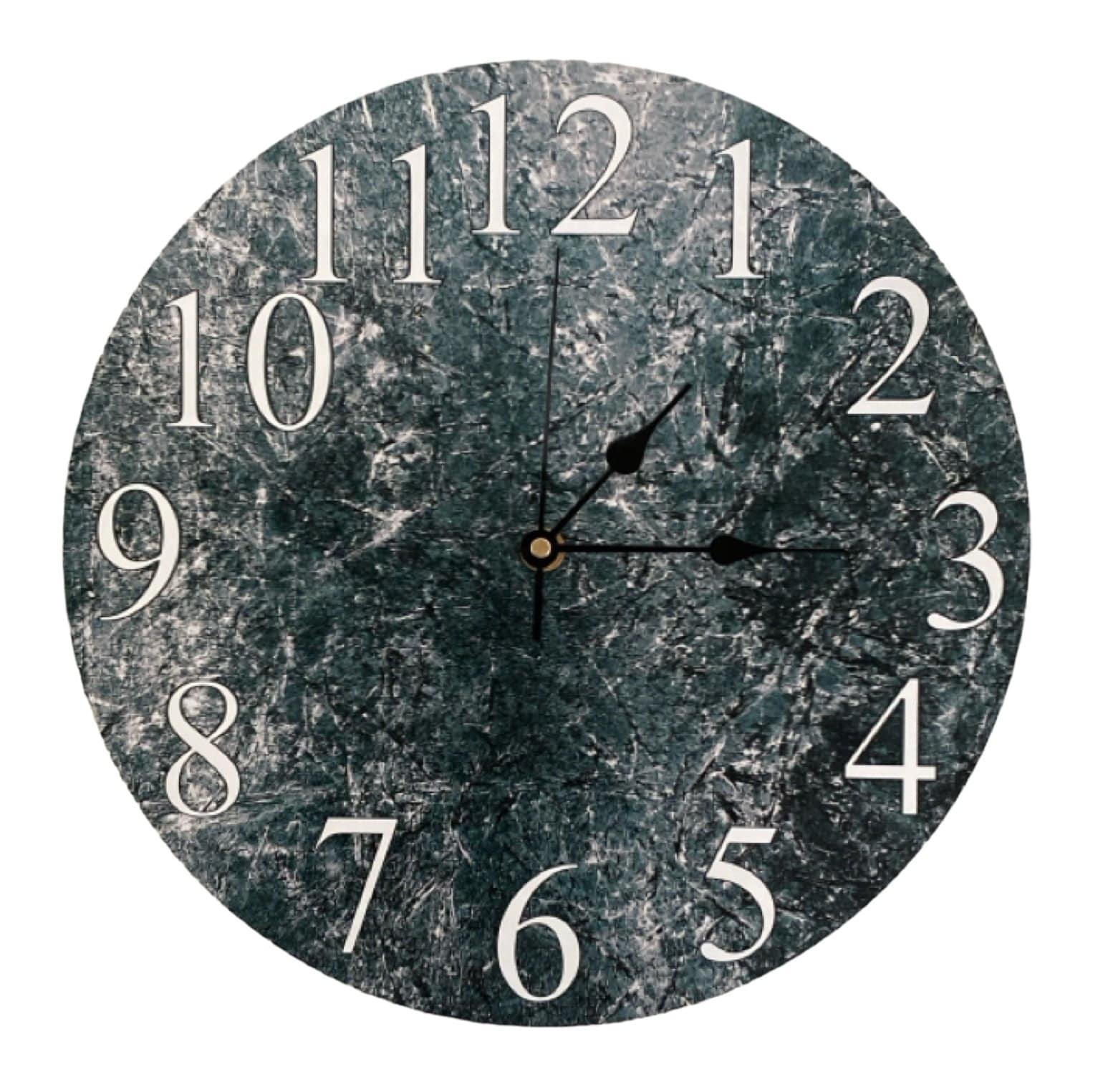 Clock Wall Rustic Dark Texture Aussie Made - The Renmy Store Homewares & Gifts 