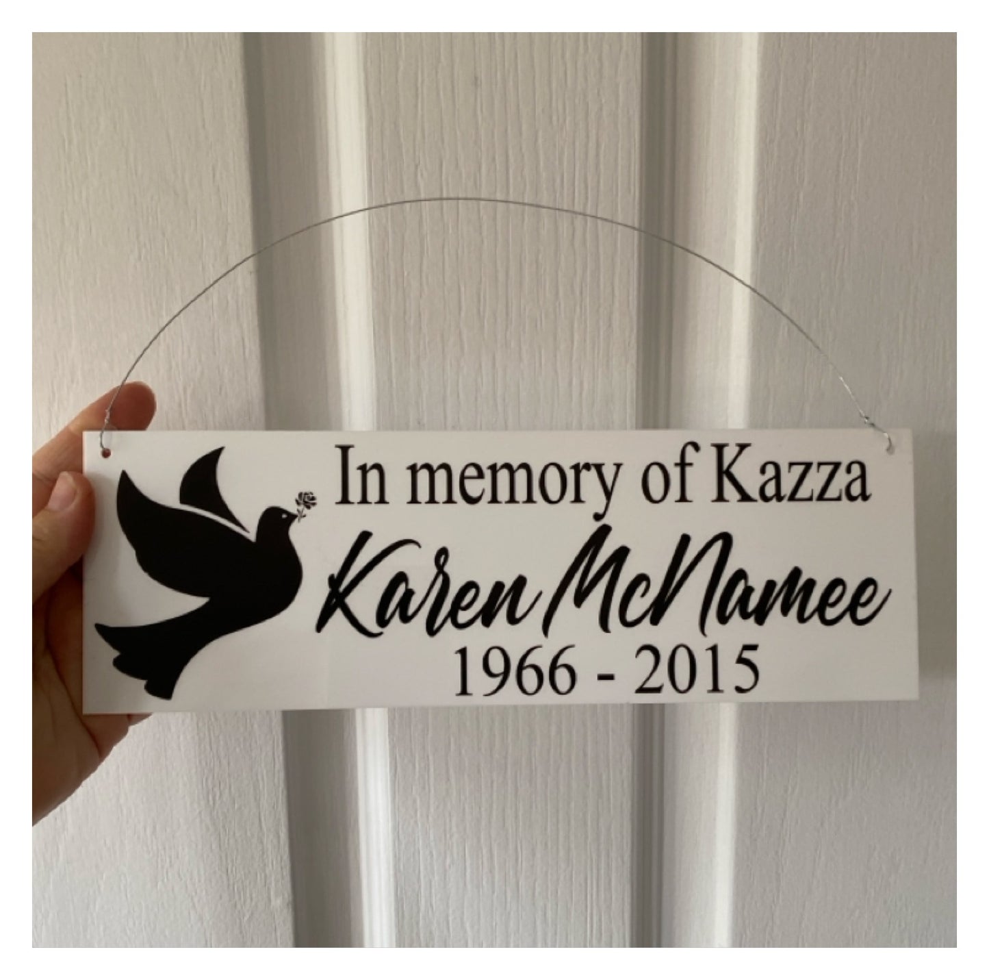Memorial In Memory Of Custom Personalised Dove Sign