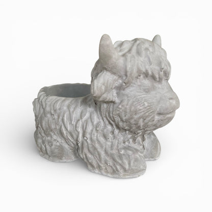 Highland Cow Planter Pot & Candle Holder | Handmade Concrete Farmhouse Aussie Made
