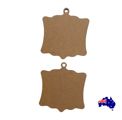 Hanging Frame Photo Sign x 2 MDF Christmas Craft Laser Cut Shape