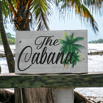 The Cabana with Palm Trees Sign - The Renmy Store Homewares & Gifts 