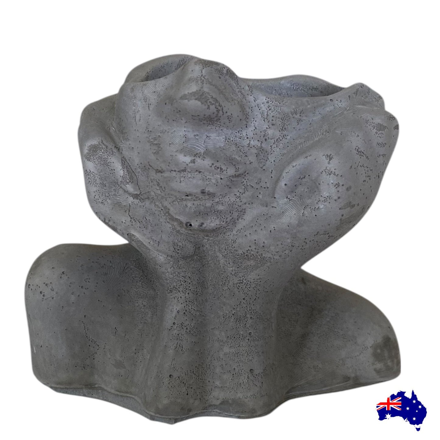 Planter Pot Vase Lady Aussie Handmade Concrete