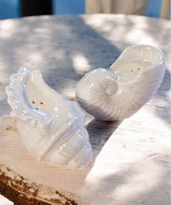 Salt Pepper Shaker Set Shell Coastal Beach