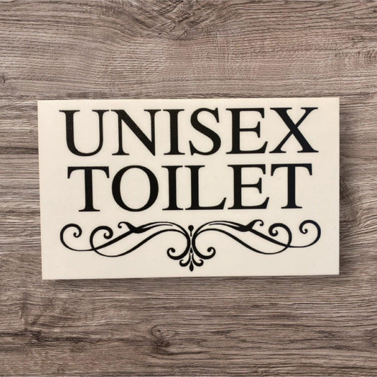 Unisex Toilet Restroom Door Wall Sign - The Renmy Store Homewares & Gifts 