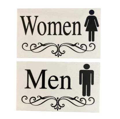 Toilet Door Women Men Vintage Scroll Sign - The Renmy Store Homewares & Gifts 