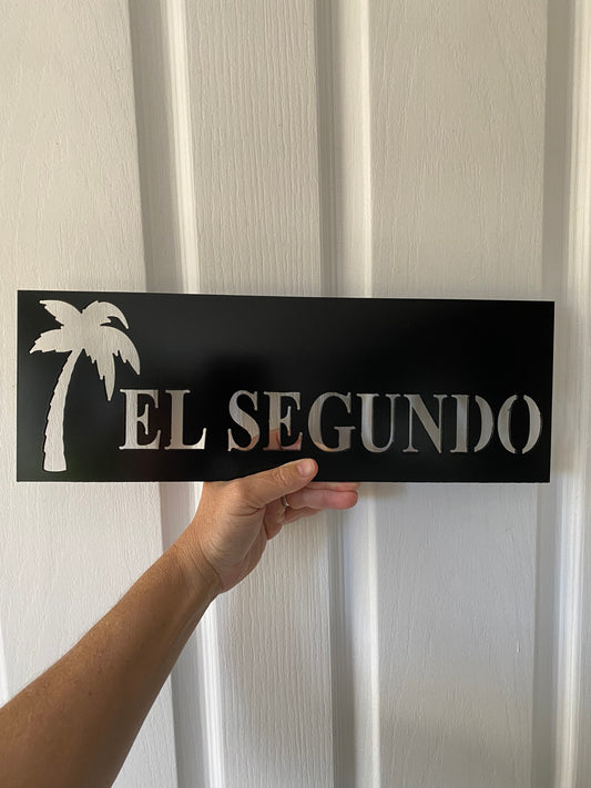 Custom Palm Tree Number Address Sign - Personalised Rusty Metal Steel Sign - Australian Made