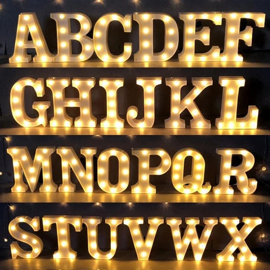 LED Light Alphabet Letter Number Decor