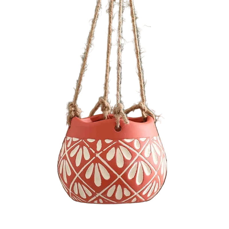 Hanging Planter Pot - 4 Colours Purple Yellow Green Orange