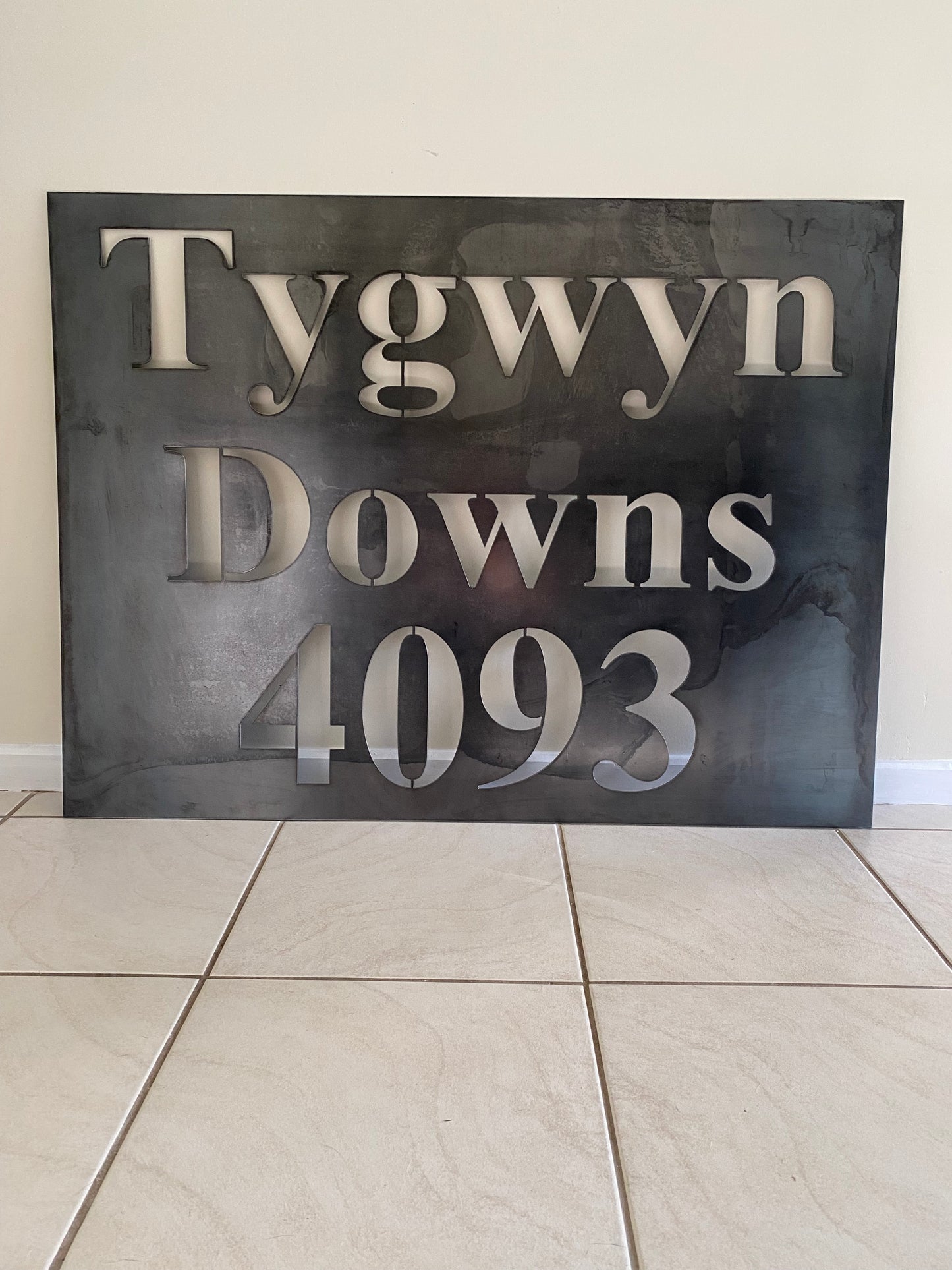 Custom Property Street House Sign - Personalised Rusty Metal Steel Sign - Australian Made