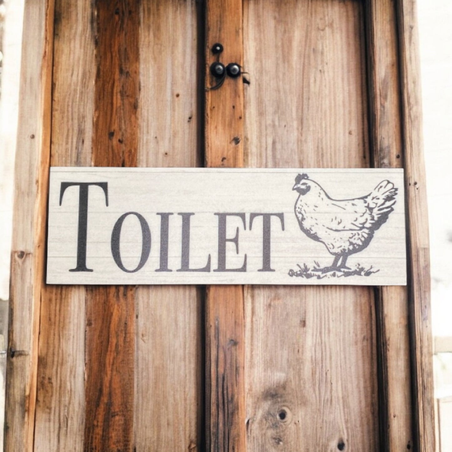 Chicken Toilet Laundry Bathroom Sign - The Renmy Store Homewares & Gifts 