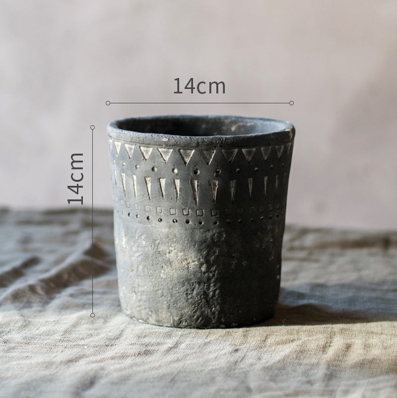 Planter Pot Rustic Dark