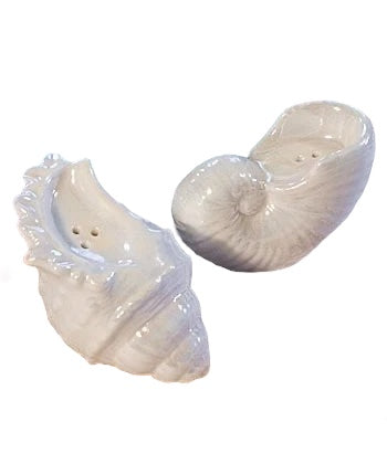 Salt Pepper Shaker Set Shell Coastal Beach