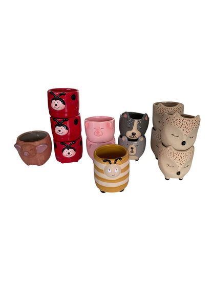 13 Animal Planter Pot Bulk Wholesale Lot | Ceramic Plant Pot