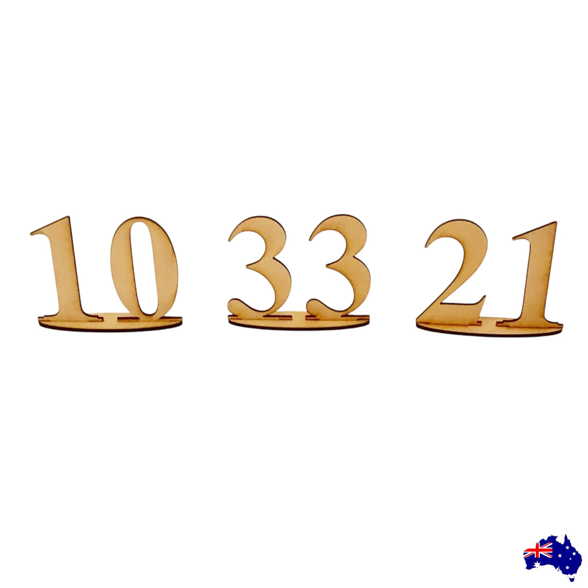 Table Number Wooden Free Standing MDF DIY Raw Event Wedding Party Deco ...