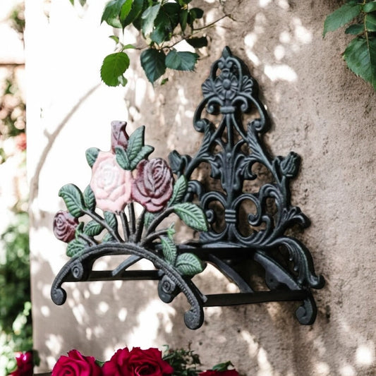 Hose Wall Holder Cast Iron Rose