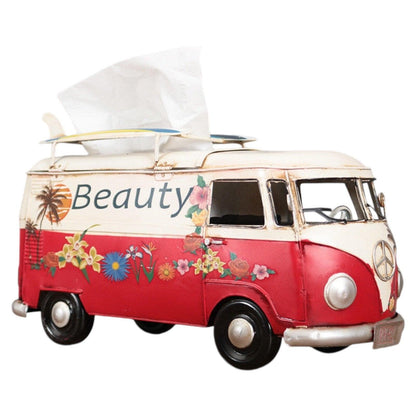 Tissue Box VW Van Coastal Beach Vibes Ornament - The Renmy Store Homewares & Gifts 