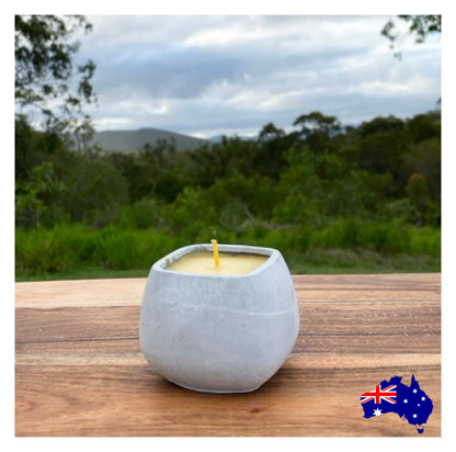 Pure Beeswax Square Candle Aussie Handmade