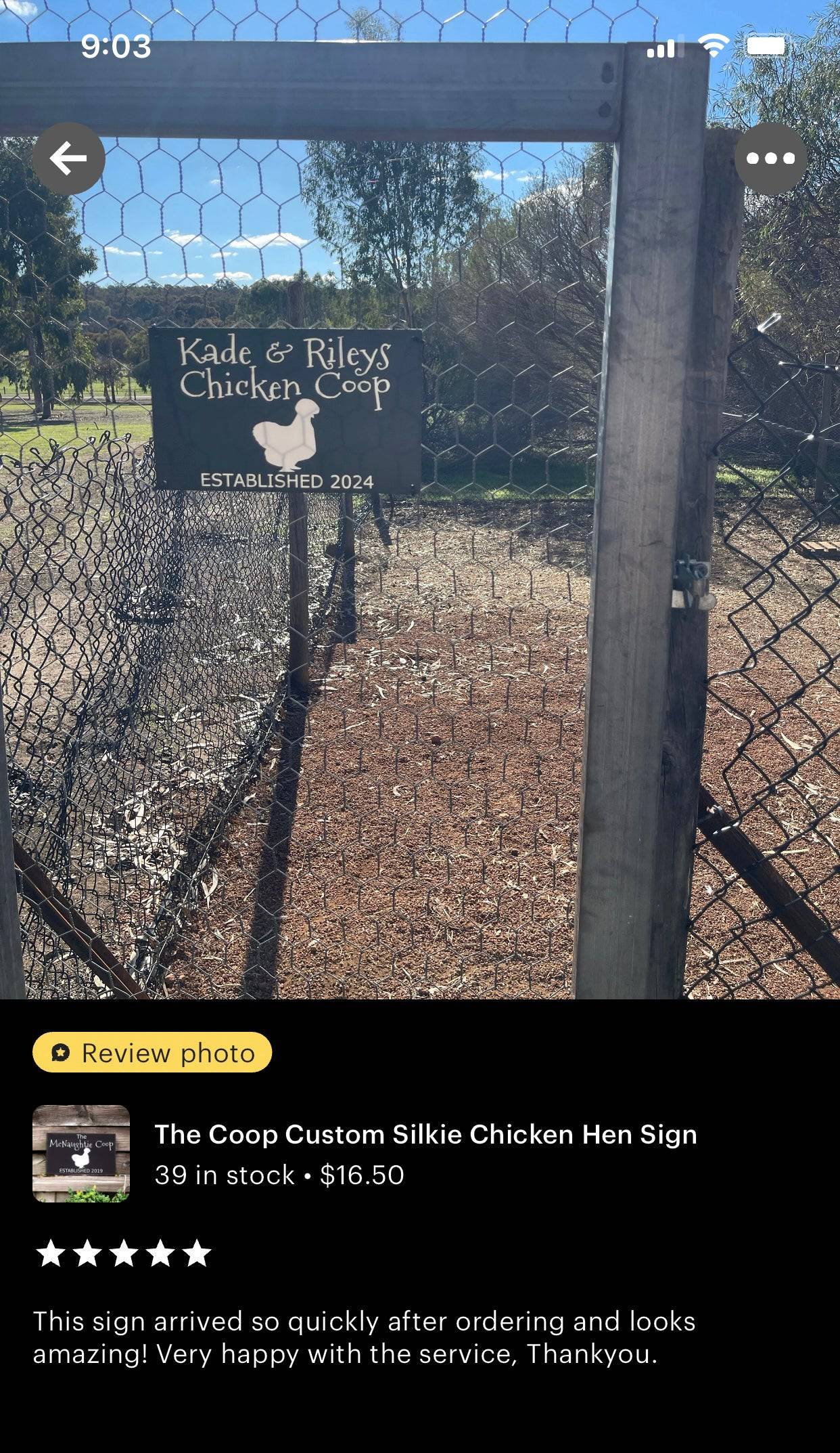 The Coop Custom Silkie Chicken Hen Sign - The Renmy Store Homewares & Gifts 