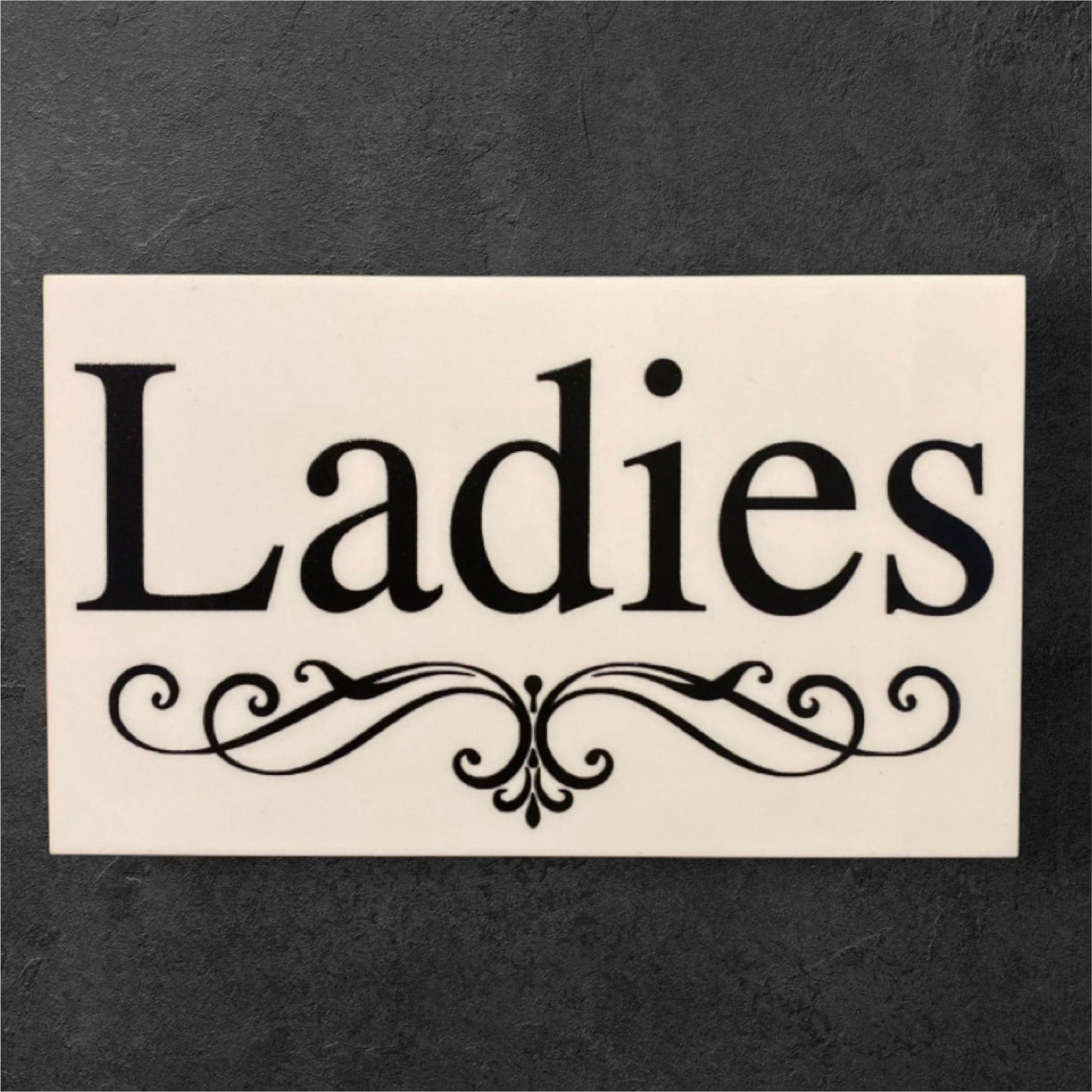 Toilet Door Ladies Gents White Elegance Sign - The Renmy Store Homewares & Gifts 