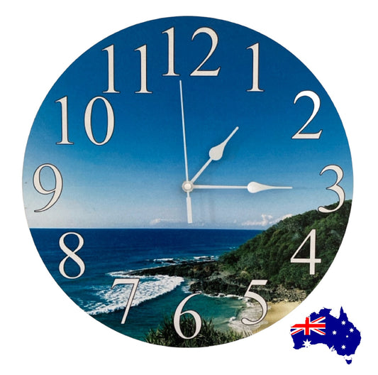 Clock Wall Beach 1770 Aussie Made - The Renmy Store Homewares & Gifts 