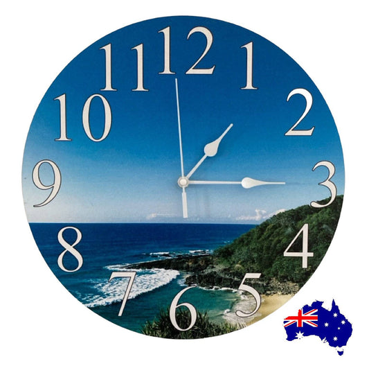 Clock Wall Beach 1770 Aussie Made - The Renmy Store Homewares & Gifts 