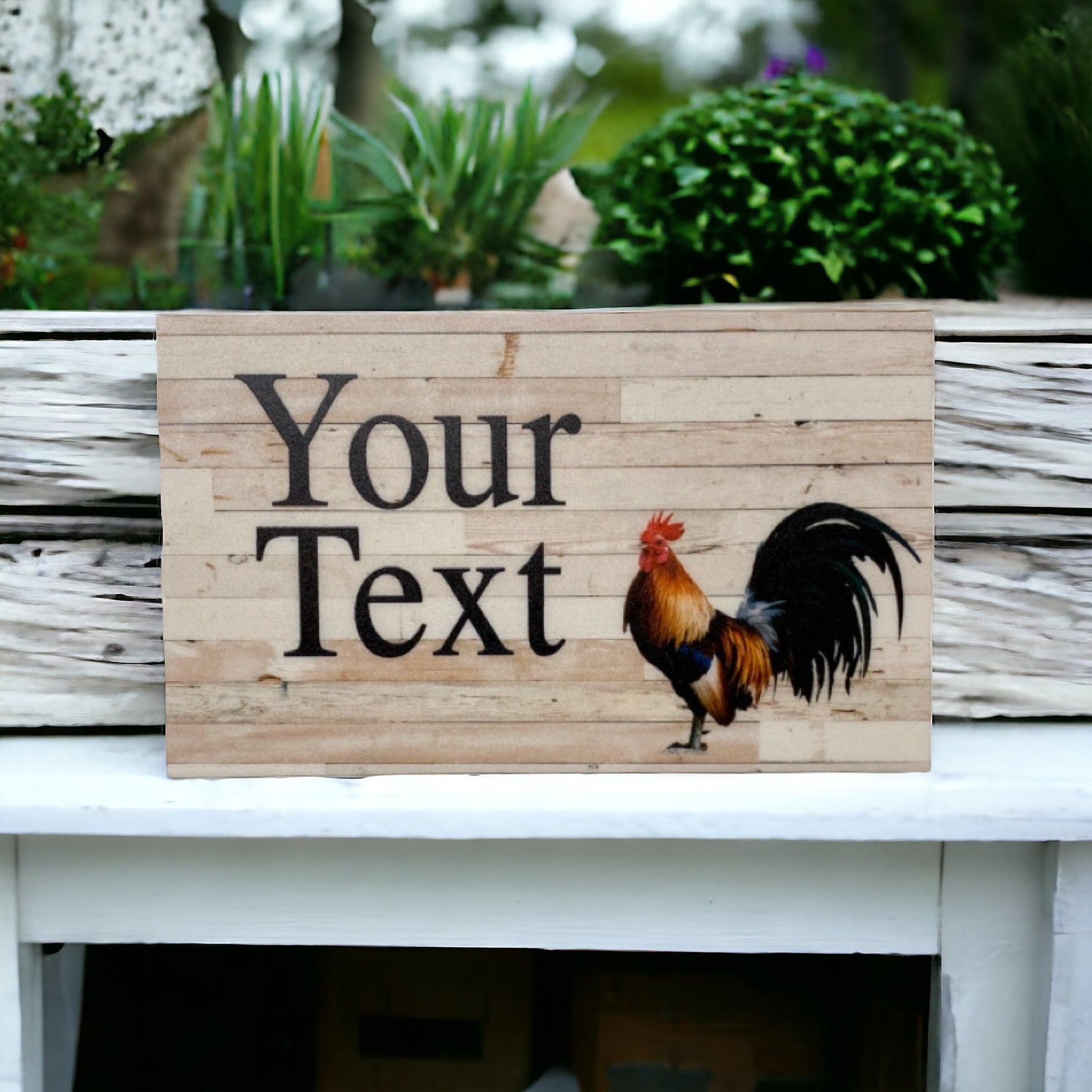 Rooster Country Style Custom Personalised Sign - The Renmy Store Homewares & Gifts 
