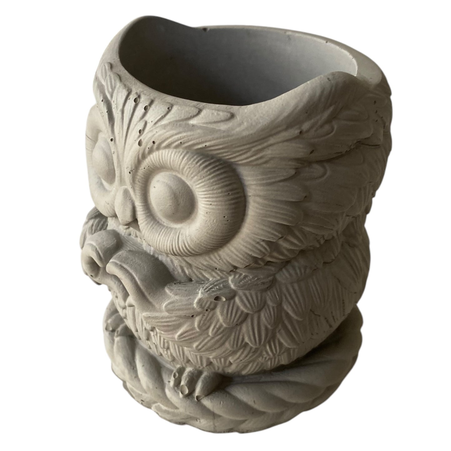 Owl Planter Pot | Handmade Concrete | Succulent Vase Pen Holder | Aussie Made