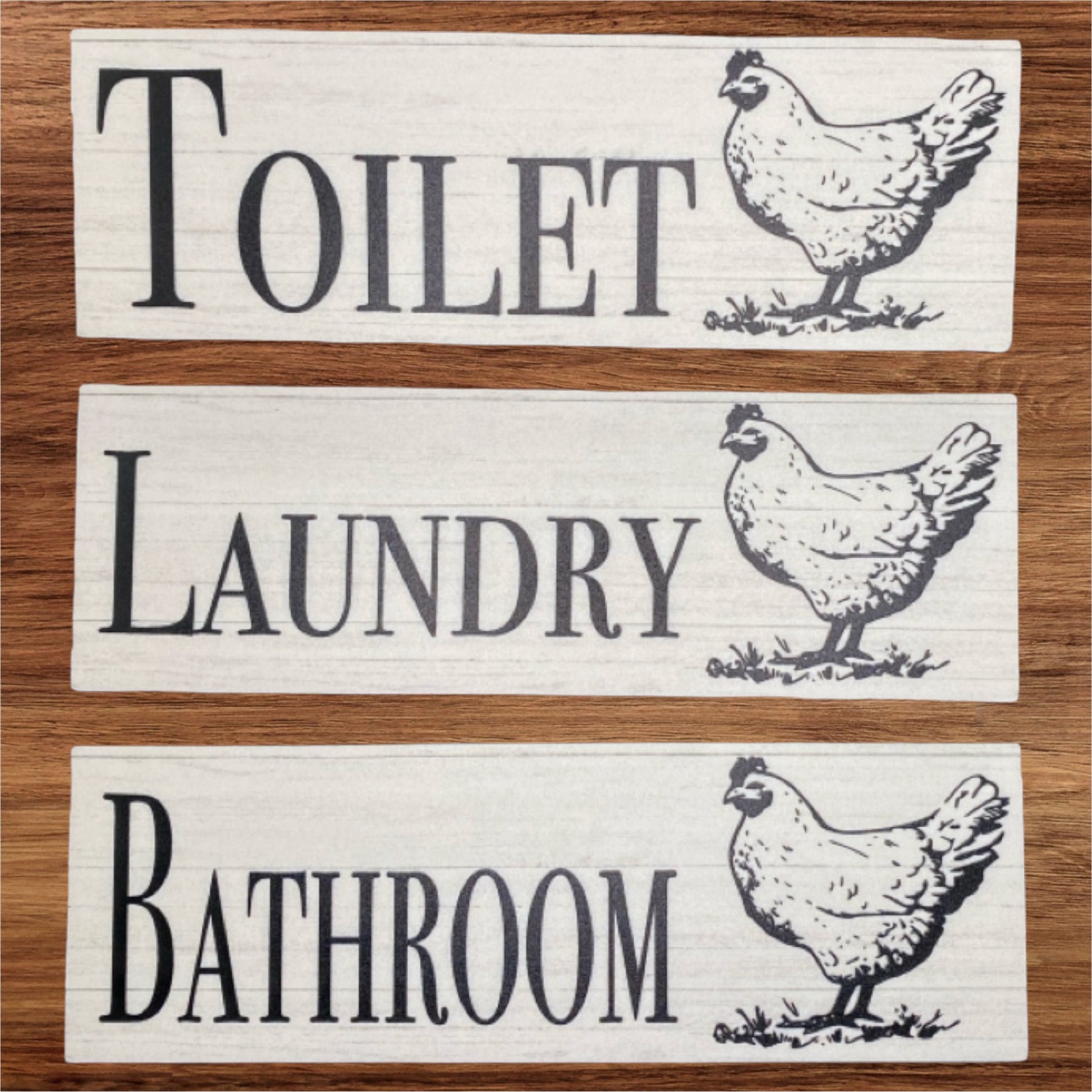 Chicken Toilet Laundry Bathroom Sign - The Renmy Store Homewares & Gifts 