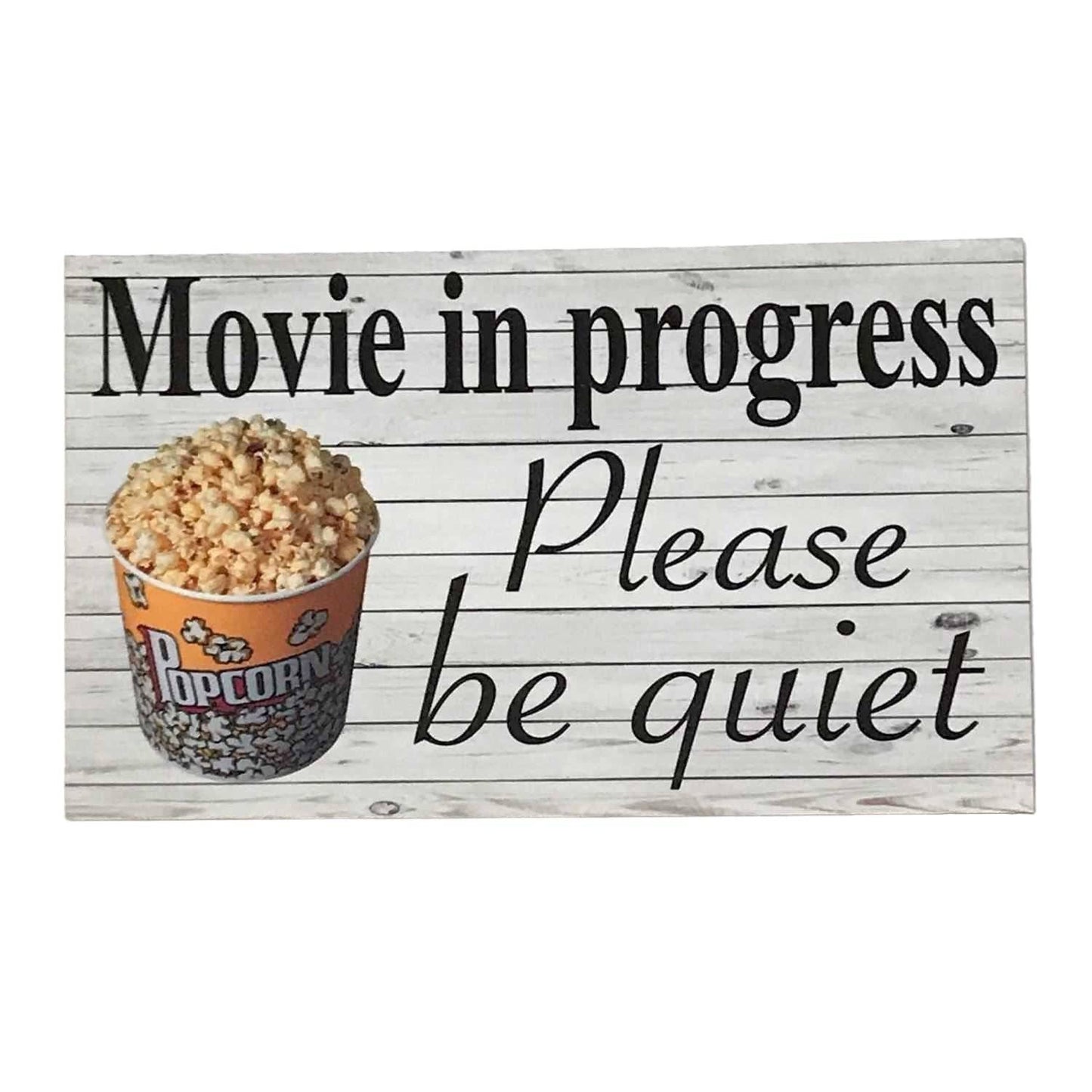 Movie In Progress Please Be Quiet Retro Sign - The Renmy Store Homewares & Gifts 