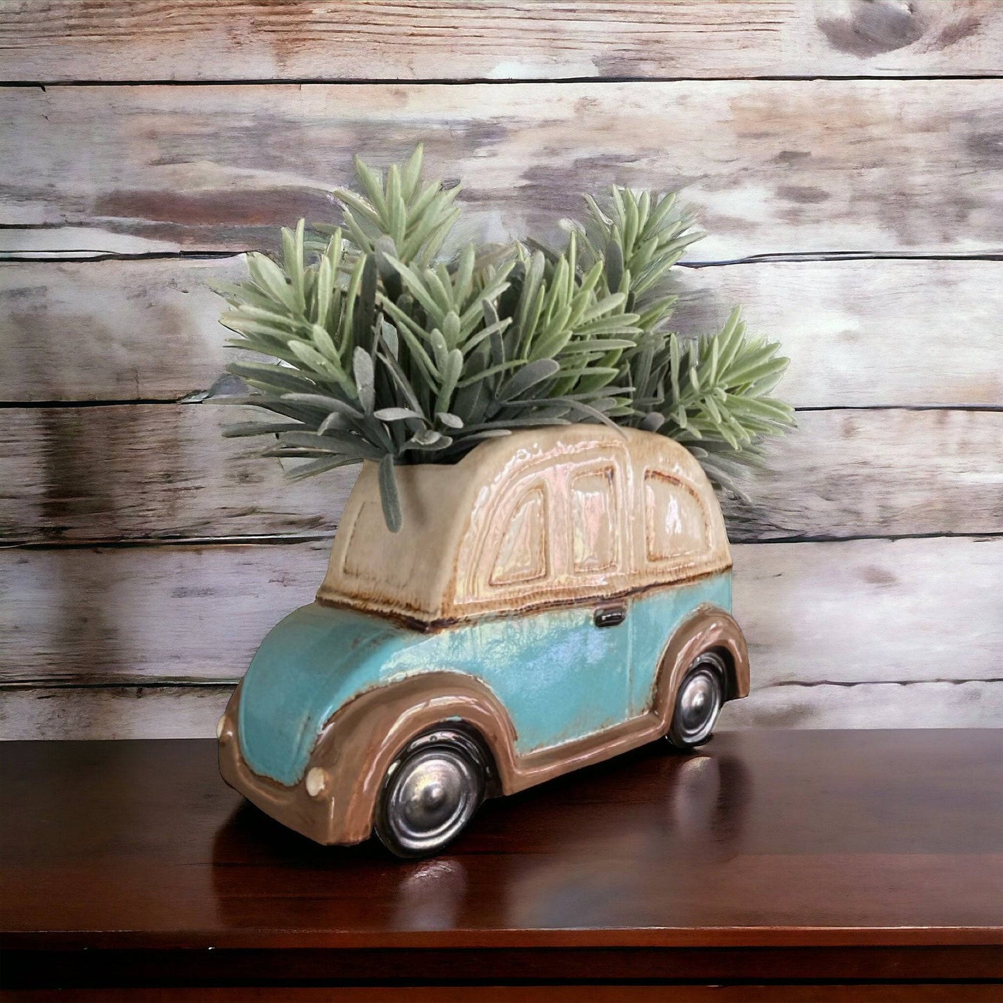 Beetle VW Funky Pot Plant Planter Blue - The Renmy Store Homewares & Gifts 