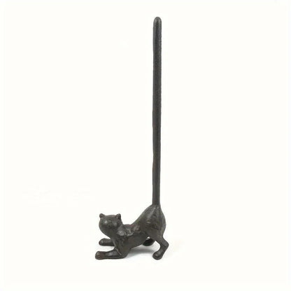 Paper Towel Holder Cat Cast Iron - The Renmy Store Homewares & Gifts 