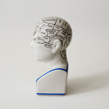 Phreno Phrenology Head 22cm Human Retro Vintage Ornament