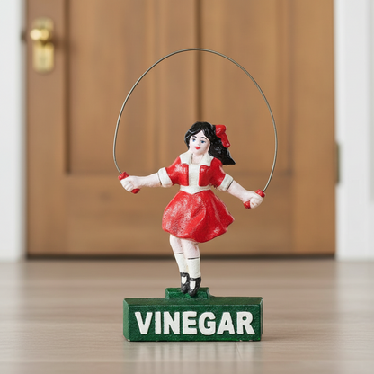 Skipping Girl Retro Vintage Cast Iron Door Stop 39cm | Antique Decor