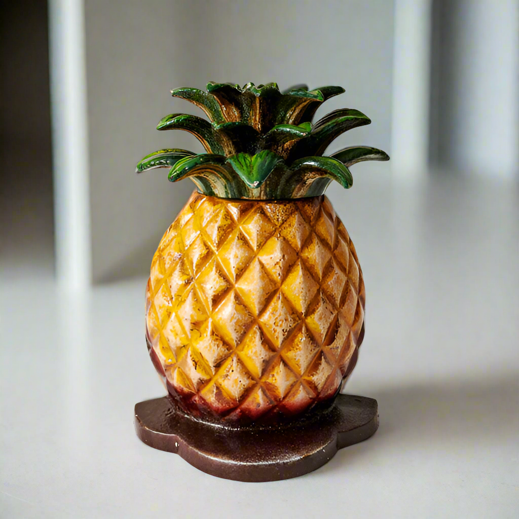 Door Stop Pineapple Tropical Coastal Cast Iron