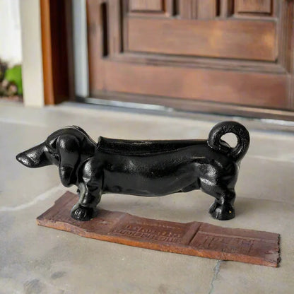 Shoe Scraper Dachshund Dog Cast Iron 23cm
