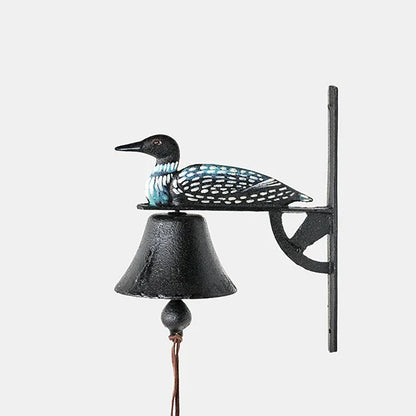 Duck Woodland Cast Iron Doorbell 31cm | Rustic Country Garden Decor